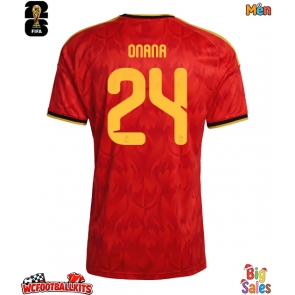Belgium Amadou Onana #24 Replica Home Stadium Shirt World Cup 2026 Short Sleeve